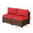 Kewei 51" W Wicker Patio Sofa with Cushions -806312086