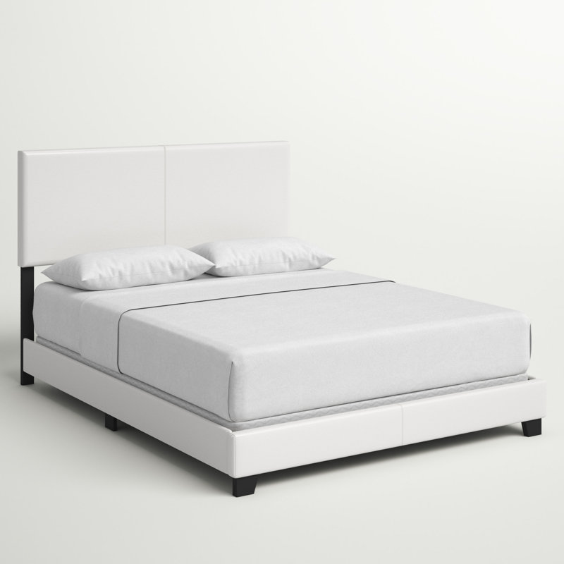 Lit tapissier standard à profil bas Despain, Blanc, Grand