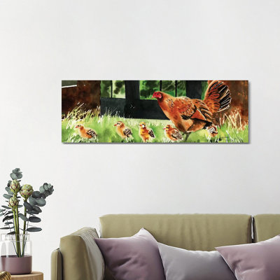 Mama Chicken by Rachel Parker - Wrapped Canvas Panoramic Gallery-Wrapped Canvas Giclée
