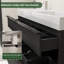 Ensemble de meuble-lavabo double mural 48 po avec lavabos, lavabos intégrés en acrylique et 4 tiroirs à fermeture en douceur, armoire de rangement à finition mate douce, noir-813773746-814337831