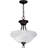  Trinidad 2-Light Indoor Antique Bronze Hanging Convertible Pendant (Semi-Flush) with Alabaster Glass Bowl-24081093