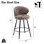 Tabouret de bar pivotant à 360 °, tabourets de bar 26 po à hauteur de comptoir avec dossier à oreilles, tissu en lin doux, chaises de comptoir avec accoudoirs pour îlot de cuisine ou bar pour la maison-1075053656