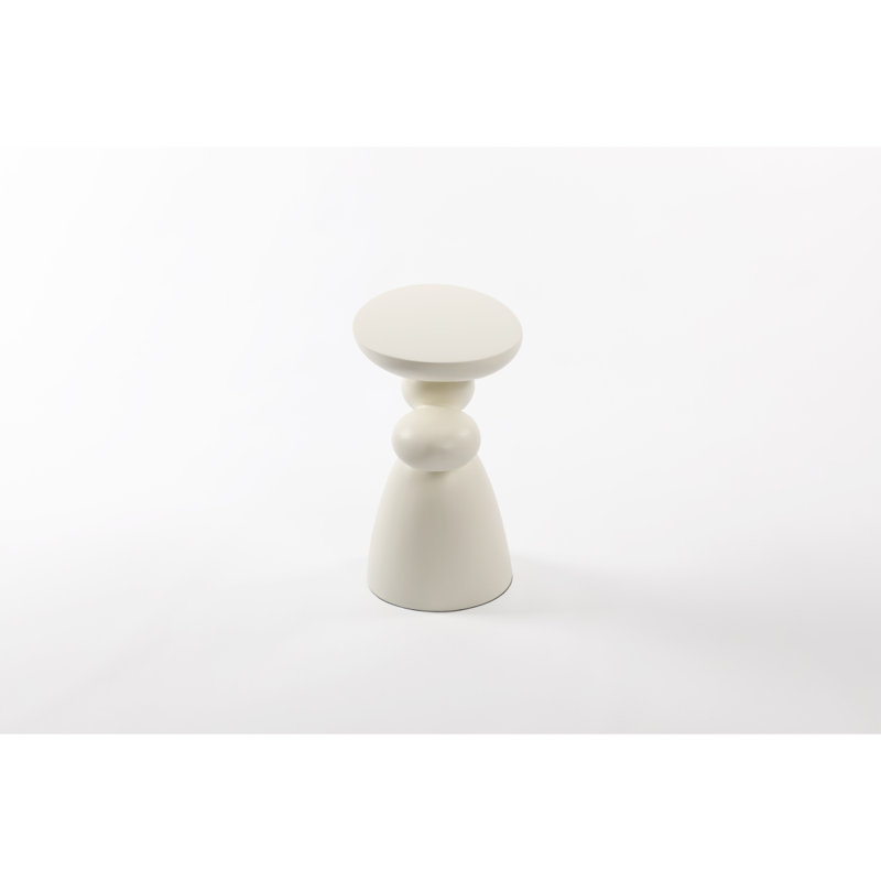 Table d'appoint Hockett Lucky, Blanc lait
