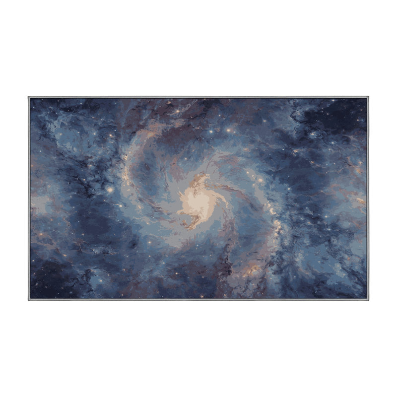 Machine Washable Gray Area Rug, Rectangle 4' x 6'