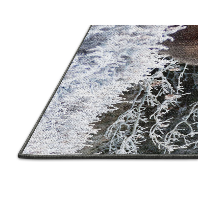 Tapis brun Deer, Rectangle 2 pi x 3 pi