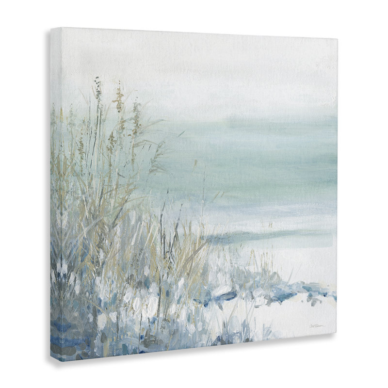 Art mural sur toile Faded Coastal Beach Edge, design par Carol Robinson, H 36 po x l 36 po