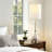 33" Modern Glam Ceramic Table Lamp with Pre-assembled Shade and Pull Chain for Bedroom Living Room-852105712