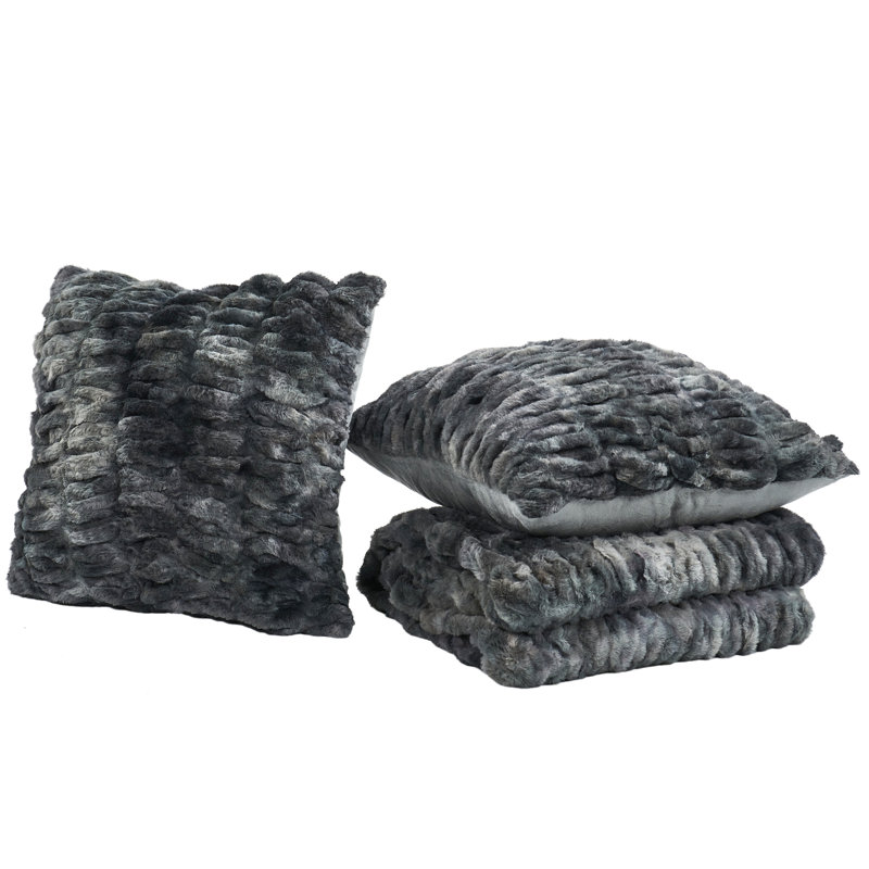 Knitted Throw Blanket, Meteorite, 127cm W x 152.4cm L