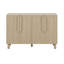 Buffet polyvalent - magnifique buffet en bois avec tablettes réglables et poignées arquées uniques-118815891