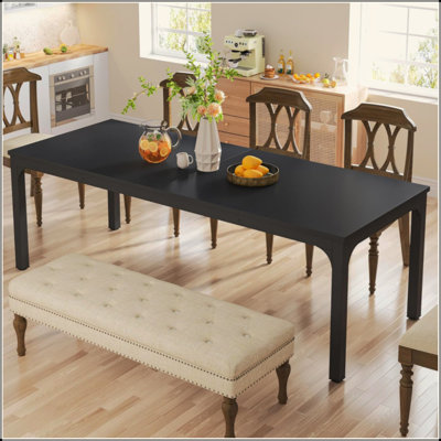 Dining Table Large Rectangle Kitchen Dinner Table For 6-8 People Long Modern Dining Room Furniture (Table Only)