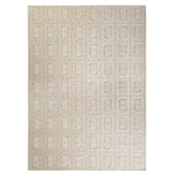 Scandinavian Hand Knotted Wool Geometric Area Rug