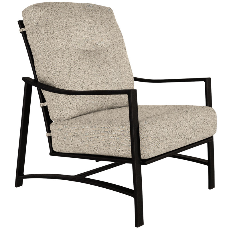 Avana Outdoor Lounge Chair, Carbon Black, Sahara Cafe