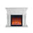 Acrylic Mirror Electric Fireplace, 3D Flame Effect, Remote Control, Energy Efficient, Feature, Black Portable For Bedroom Door 1500 Sq Ft Heating, Remote, Protected, Cabinet Home Use