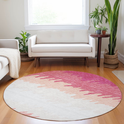 Premium Machine Washable Tweedy Blush Rug