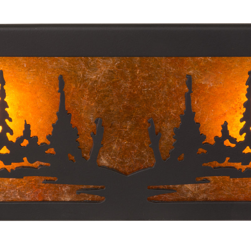 Rustic Lodge 4 - Light Bath Bar, Flat Black