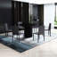 Table de salle à manger Cool Black - avec placage de chêne, L 47,2 po x l 29,5 po, base fabriquée à la main pour les loisirs modernes et faits à la main