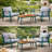 Lawsen 2 - Person Solid Wood Patio Dining Set Rectangular Table with Cushions Included