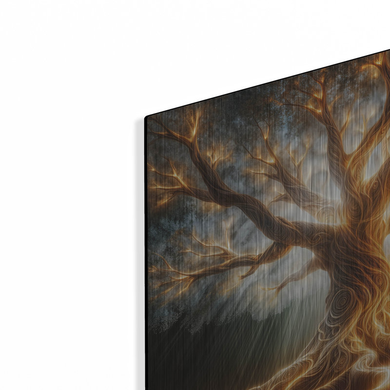 «Tree Glow 1» par Rey Klimt, art mural en métal, H 12 po x l 12 po