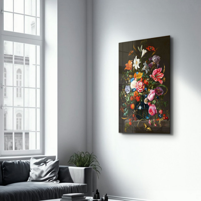 Elegant Tempered Glass Wall Art Painting, 13.8 x 21.7 inches | 100% Tempered Glass, Thickness: 0.16 inches | UV Printed for Vibrant Colors | Perfect for Home Decor, Living Room, & Office Spaces