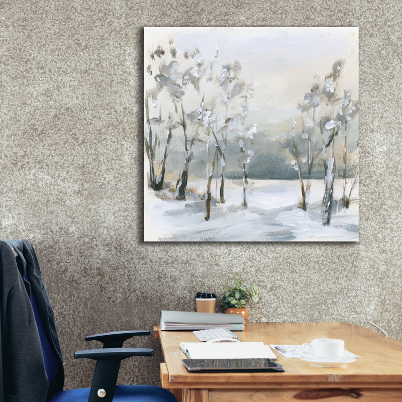 Toile épique Graffiti «Snowy Winter Trees» par Katrina Pete, 12 po x 12 po, H 37 po x l 37 po x P 1,5 po