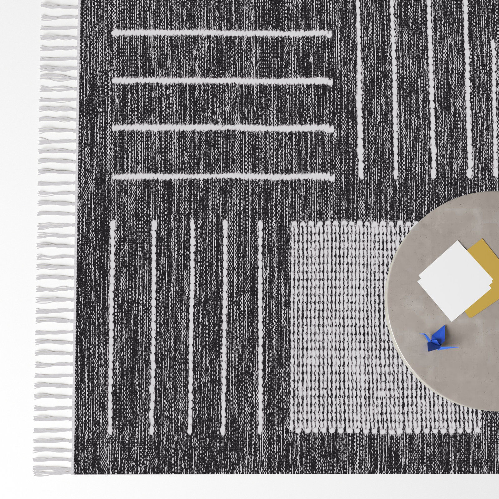 Flore Handmade Rug, Rectangle 3' x 5'