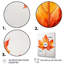 Minimalisme orange feuille d'érable - Art mural érable-753161398-753161406