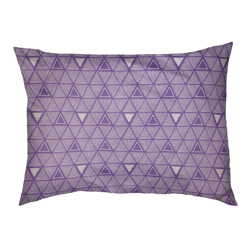Coussin pour chien Chen, Petit (l 28 po x P 6 po x H 18 po), Mauve/blanc
