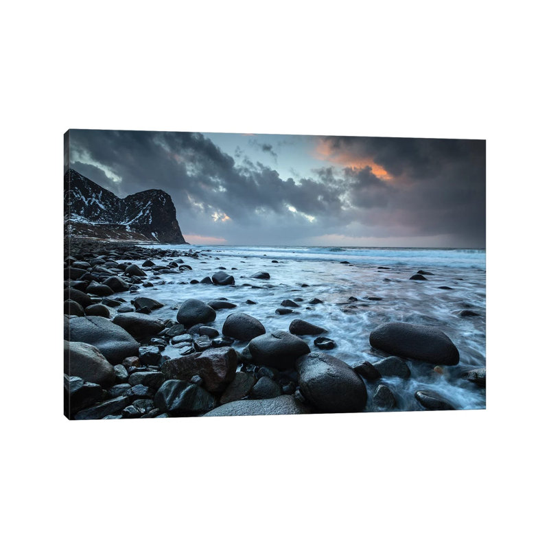 Norway, Lofoten, Unstad Beach III 1 Piece Wrapped Canvas Wall Art, 101.6 cm H x 66.04 cm W x 1.91 cm D