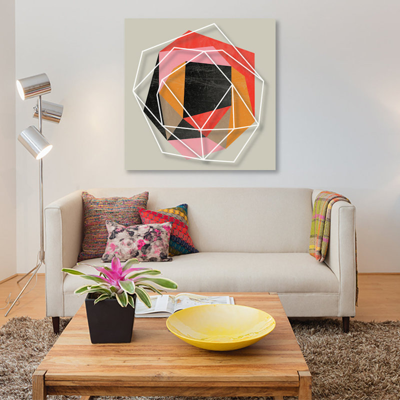 «Fill and Stroke II», impression sur toile, H 48 po x l 48 po x P 1,5 po, Toile tendue, Pas de tapis