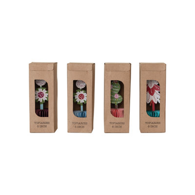 Printed Paper Folding Honeycomb Topiary With Holiday Design
