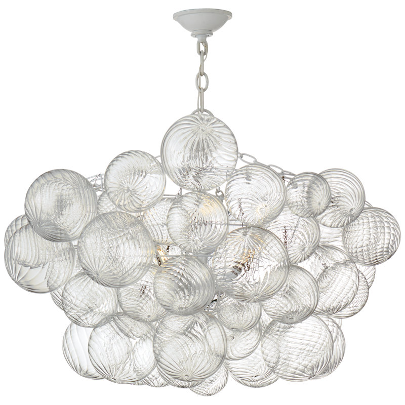 Talia 8 - Light Chandelier, Plaster White