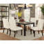 Modern Faux Leather White Tufted Dining Chairs(2pc)