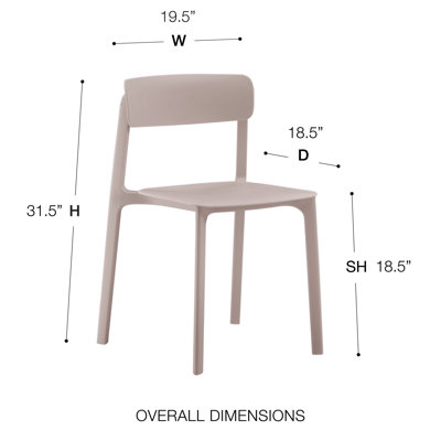 Vowa Stacking Patio Dining Side Chair