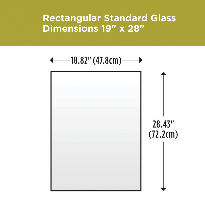 Delta Rectangular Standard Float Mount Frameless Bathroom/Vanity Mirror, 28" x 19"