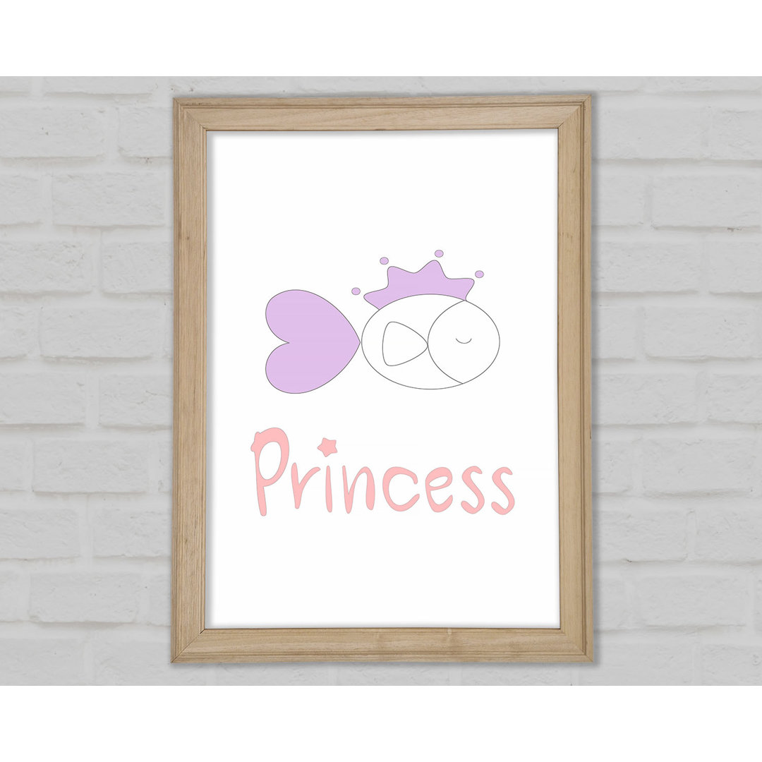 Prinzessin Fisch Gerahmter Druck