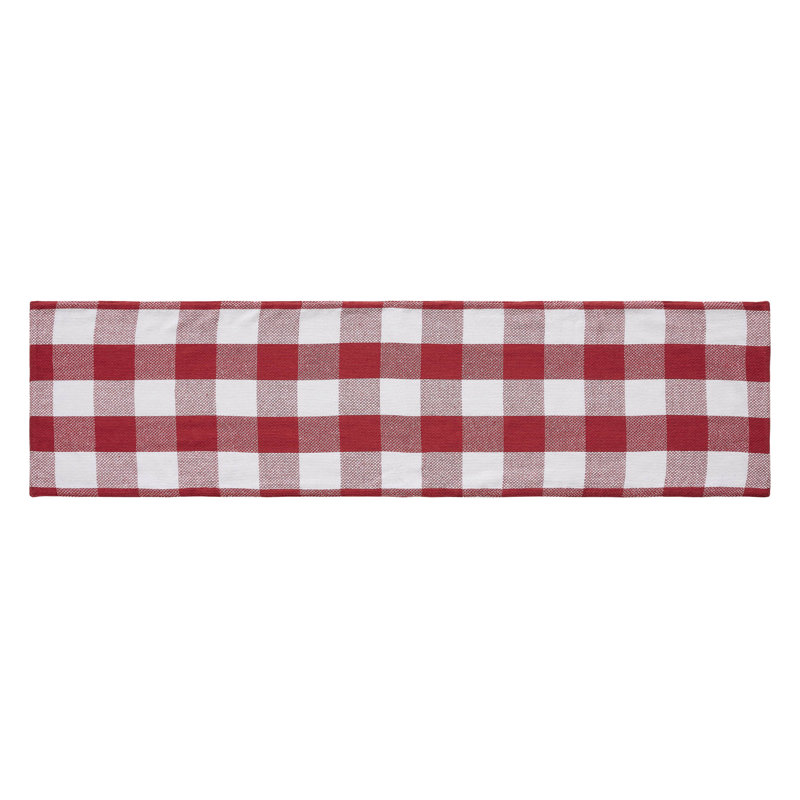 Annie Buffalo Check Rectangle Cotton Table Runner, 48" x 12"