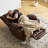 Grace Dual-Motor Electric Lift Massage Heating Recliner with Armrest Storage, Brown-1914638748