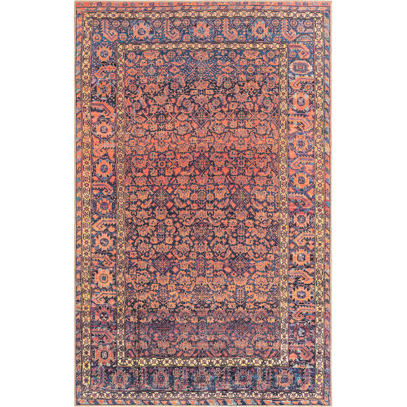 Mcclamma Chenille Oriental Indoor Rug, Rectangle 5' x 8'