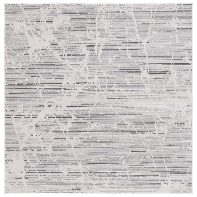 Kondon Performance Abstract Rug, Square 6'7"
