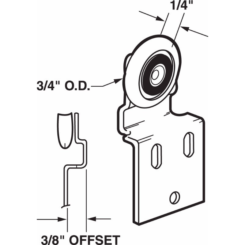 Prime-Line Wardrobe Door Front Roller