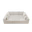 Siège de canapé modulaire 98,4 * 68,9 po, canapé rembourré compressé pour le salon, la chambre à coucher, l’appartement, aucun assemblage requis, combinaison gratuite pour 4 PC, tissu en velours côtelé moelleux, BLANC