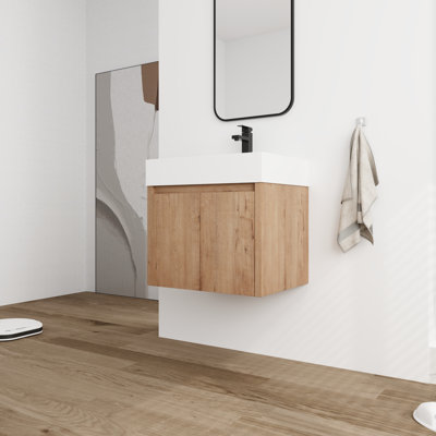 Damareon 24'' Single Bathroom Vanity with Resin Top