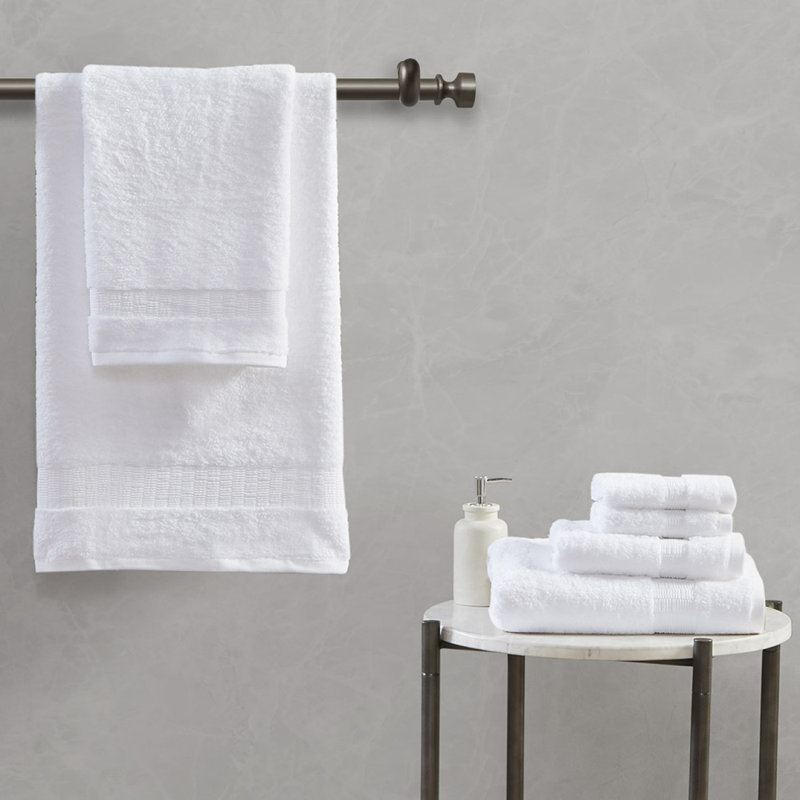 100% Egyptian-Like Cotton 6 Piece Towel Set, White