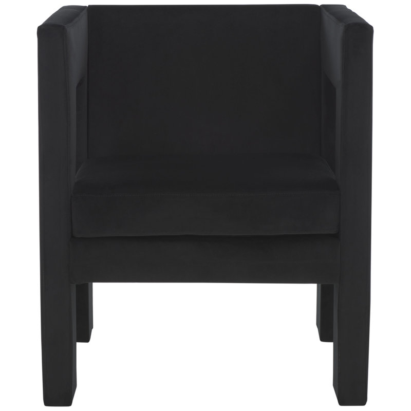 Shikha Velvet Armchair, Black