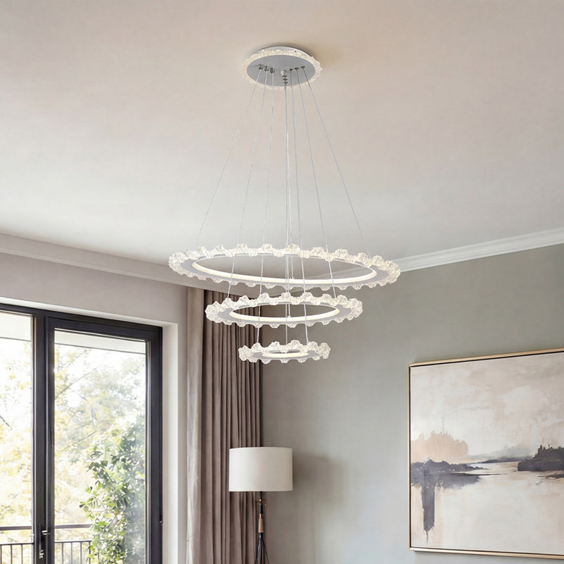 3 - Light Natural LED Dome Pendant