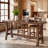 63'' Solid Wood Bar Table with Footrest