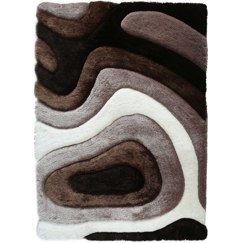 Mateos Collection Brown Geometric Area Rug, 7'8 X 9'8, Rectangle 7'8" x 9'8", Brown/Beige