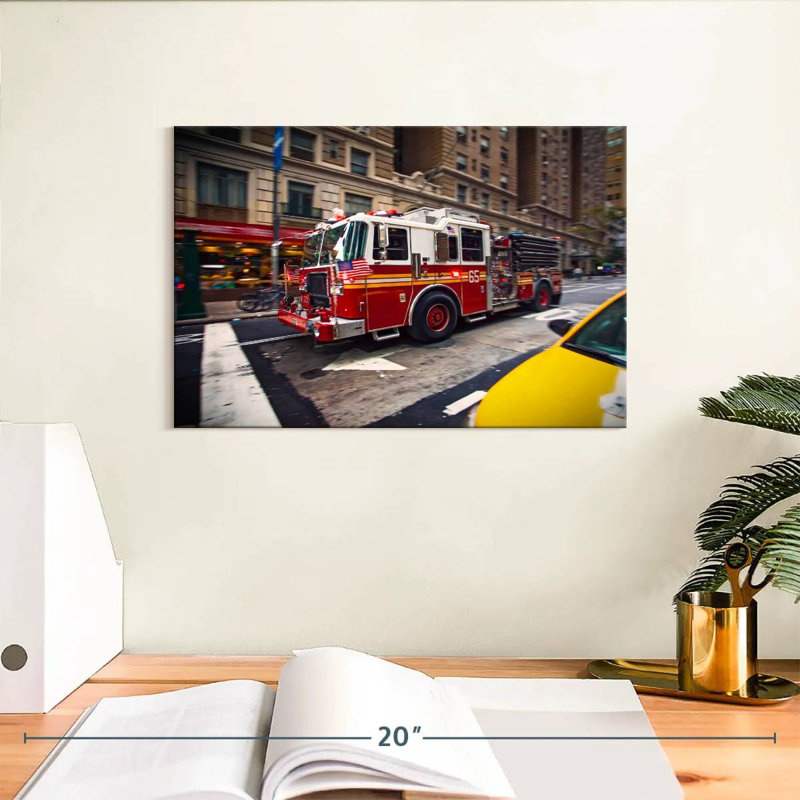 Camion de pompier Mehar New York, H 8 po x l 12 po