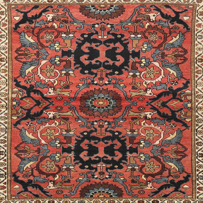 Tapis traditionnel 100% lavable à la machine 4239, Carré de 6 pi