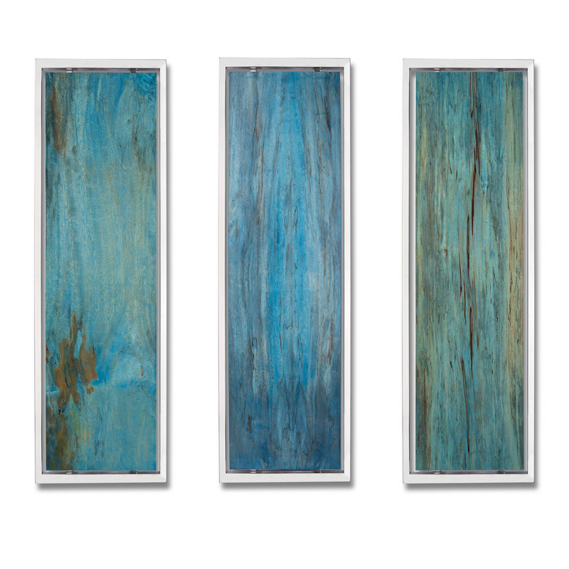 Handmade Industrial Abstract Wall Decor on Solid Wood, 39.5" H x 12" W x 1.5" D